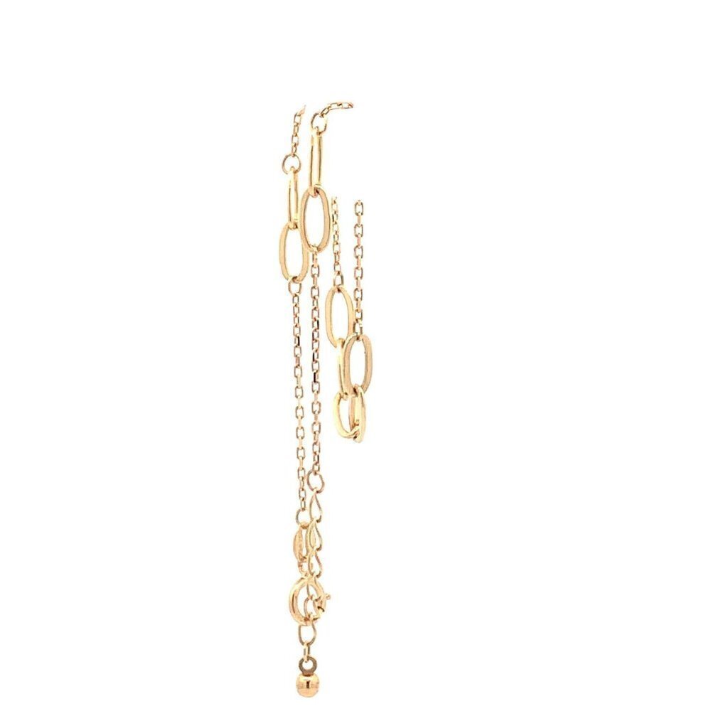18K Yellow Gold Bracelet Paperclip 6 inches plus 1 inch extension 1.39 grams - Picture 5 of 13